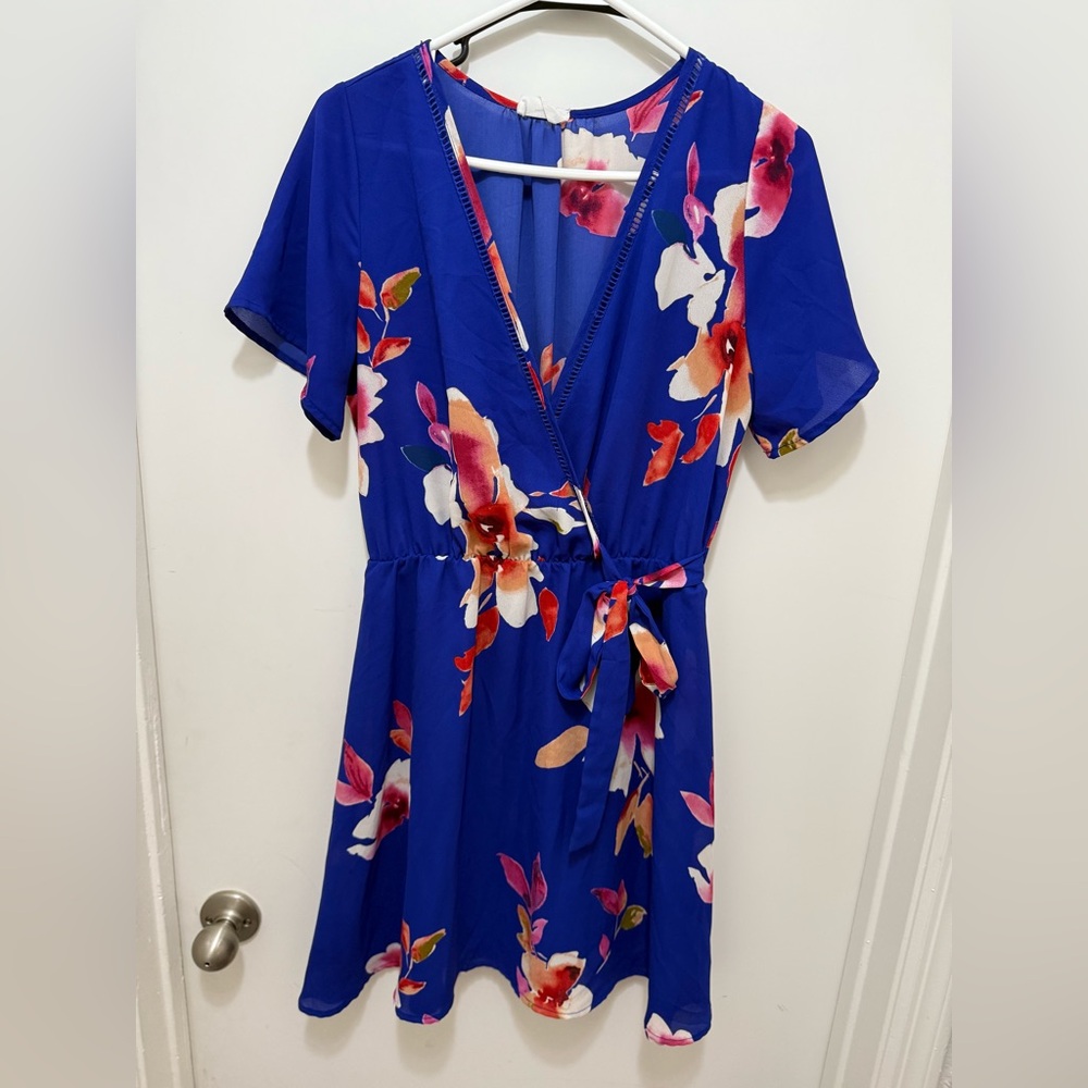 Sienna Sky Blue Floral Midi Dress